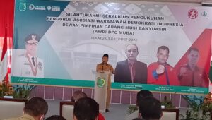 PJ Bupati Muba Drs H Apriyadi,MSI Saat Memberikan Kata Sambutan.